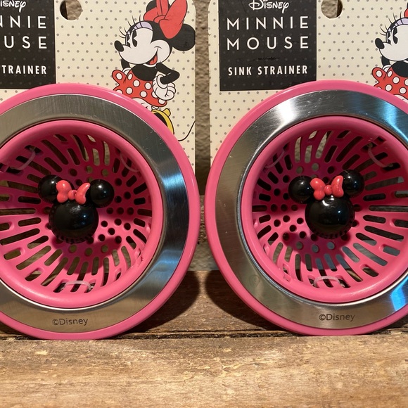 Disney Kitchen Minnie Mouse Sink Strainers Set Of 2 Minnie Mouse Pink Hair Bow Sink